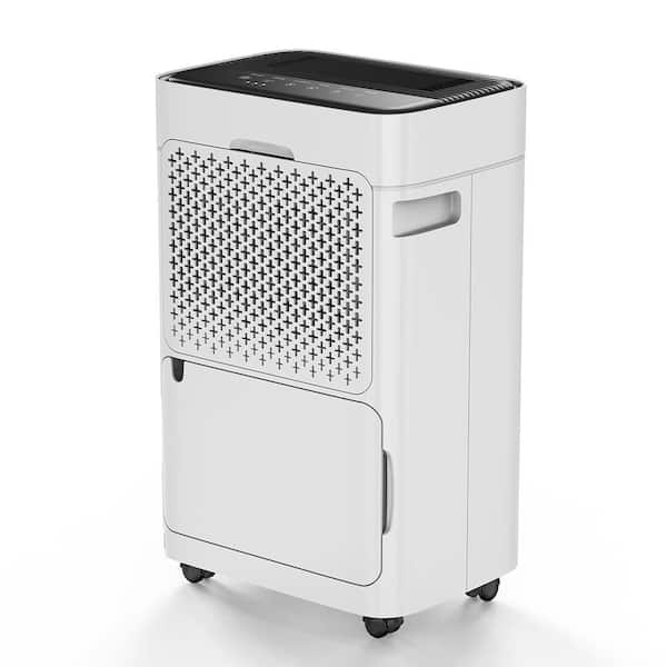 34 pt. 2,500 sq. ft. Dehumidifier in White with Drain Hose and Bucket, Auto Defrost, Low Noise, Dehumidify Efficiently