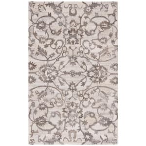 Anatolia Ivory/Brown 8 ft. x 10 ft. Traditional Garden Area Rug