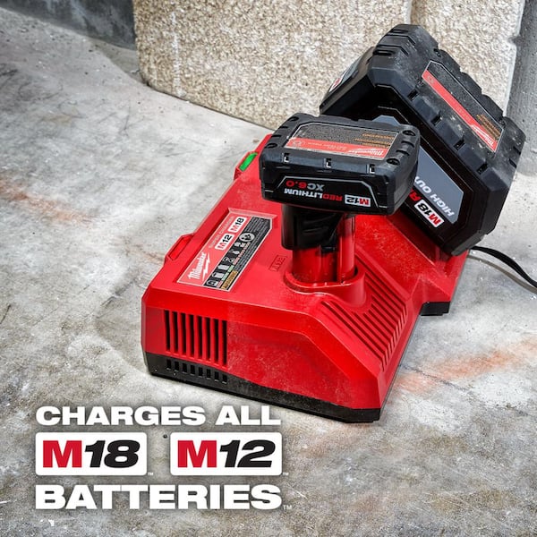 Milwaukee M12 and M18 12-Volt/18-Volt Lithium-Ion Multi-Voltage Battery  Charger 48-59-1812 - The Home Depot
