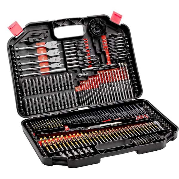 Drill Bit Set, (246-Pieces) Drill and Driver Bit Set, Screwdriver Bit Set Suitable for Wood Metal Cement Drilling