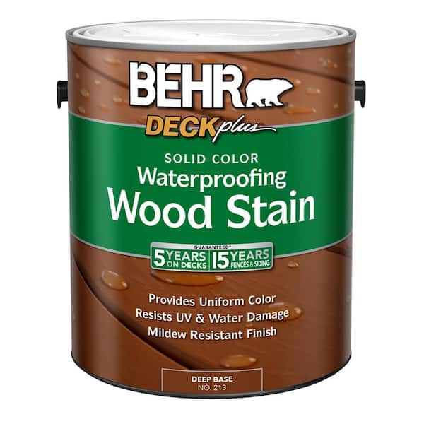 BEHR DECKplus 1 gal. Deep Base Solid Color Waterproofing Exterior Wood Stain