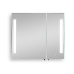 30 in. W x 26 in. H Rectangular Iron Medicine Cabinet with Mirror