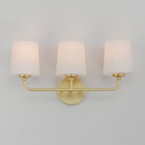 Maxim Lighting - Bristol 28.5 in. Satin Brass 3-Light Brass Bath Vanity Light