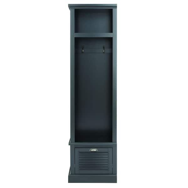 Home Decorators Collection Shutter 74 in. H x 20 in. W x 18 in. D Modular Open Left Locker in Worn Black
