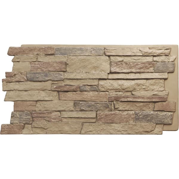 Ekena Millwork Acadia. Ledge Stacked Stone Stonewall Faux Stone Siding Panel