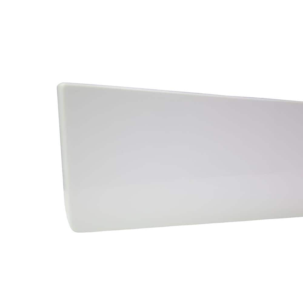 White Cultured Marble Bathroom Side Splash 21.5 Inches