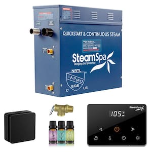 Oasis Series 9000-Watt Steam Generator with Continuous Steam Plus Fully Wireless Handheld Control in Matte Black