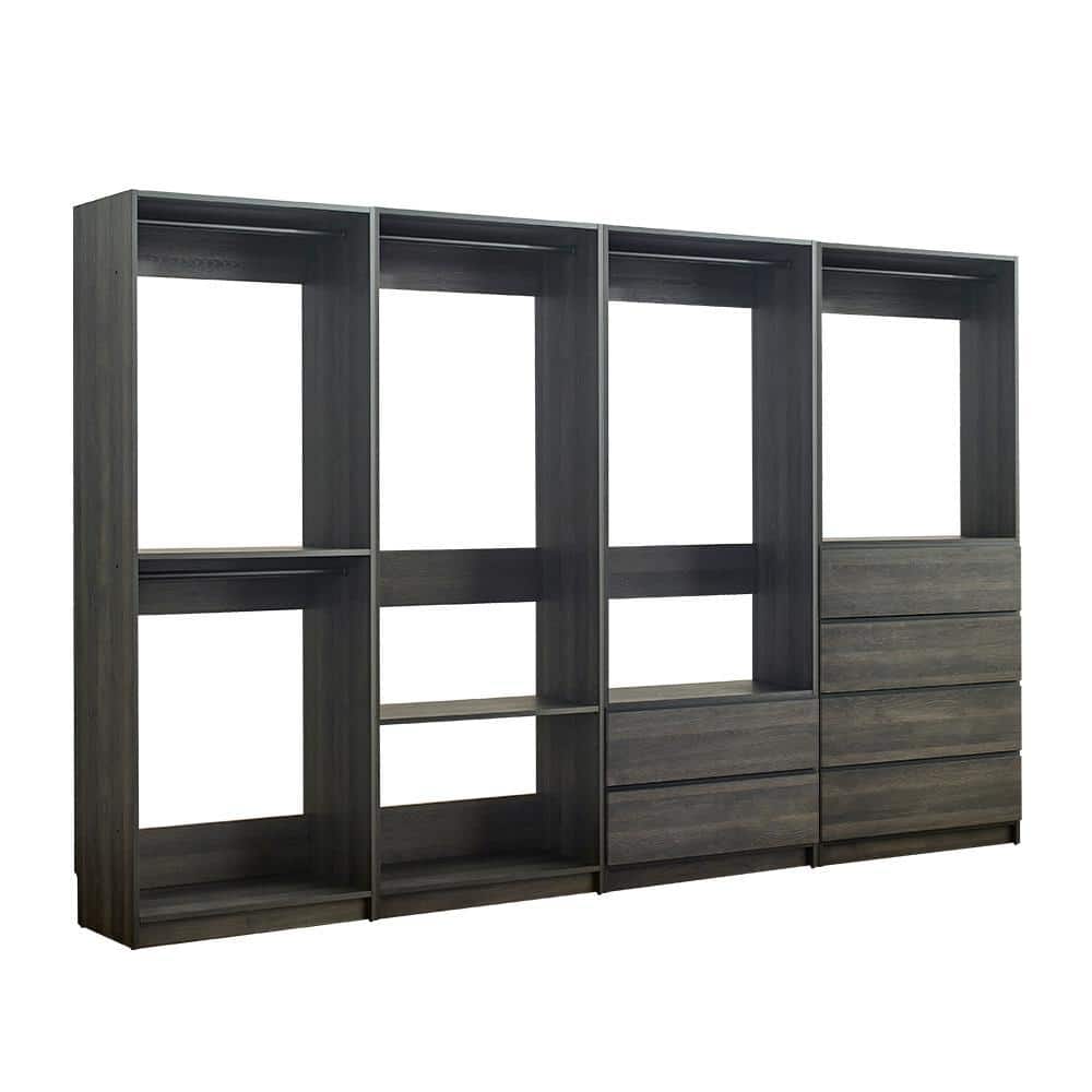 Klair Living Prosper 128 in. W Gray Tower System Freestanding