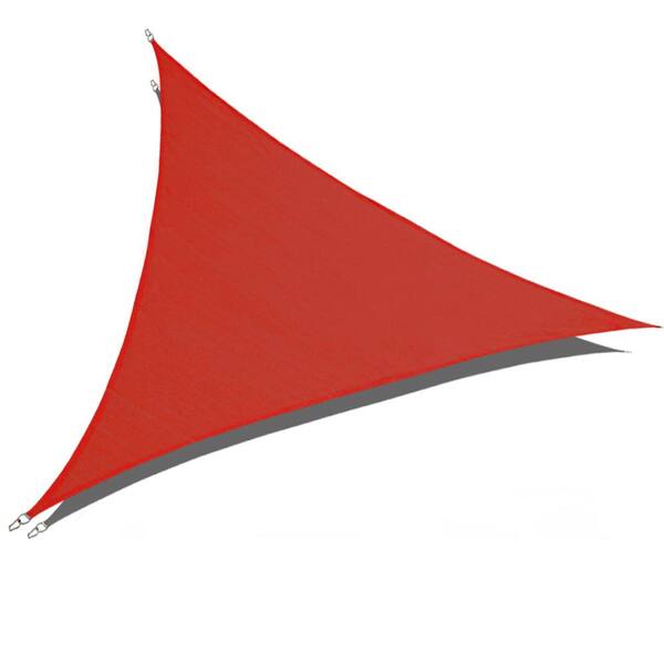 Shade&Beyond 16 ft. x 16 ft. x 16 ft. Red Triangle Sun Shade Sail 185 ...