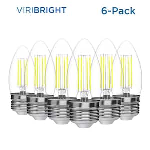 35-Watt Equivalent (2,700K) B10 Dimmable 90+ CRI Chandelier LED Light Bulb, Warm White (6-Pack)