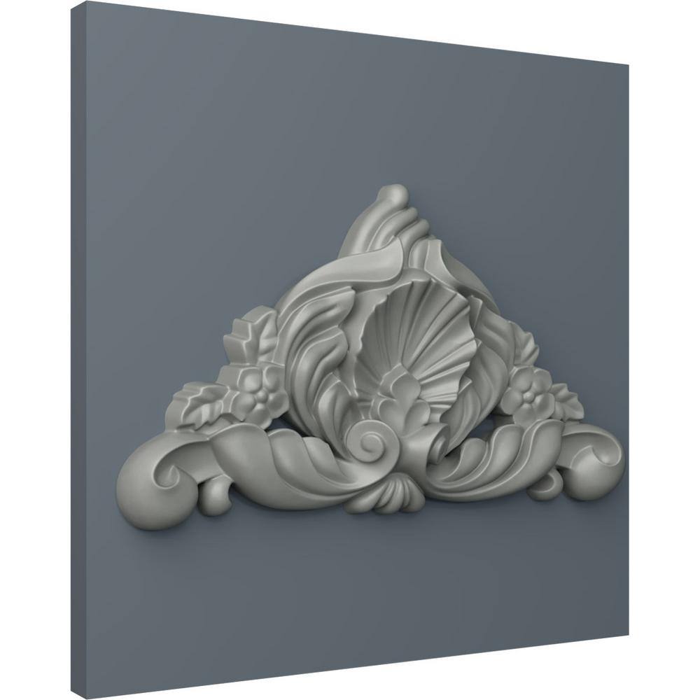 Genova White Primed Polyurethane Architectural Onlay Scroll