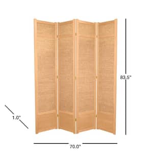 7 ft. Natural 4-Panel Room Divider