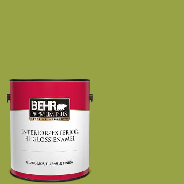 BEHR PREMIUM PLUS 1 gal. #P360-6 Fresh Apple Hi-Gloss Enamel Interior/Exterior Paint