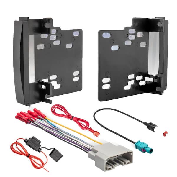 OBJLGEV Double DIN Radio Installation Dash Kit with Wire Harness for 2007-2016 Dodge Jeep Chrysler Aftermarket Stereo Mounting
