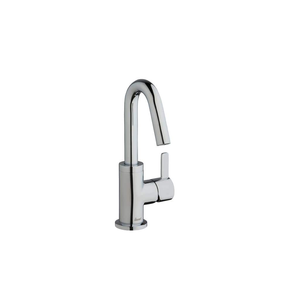 Polished Chrome Single Handle Lavatory Faucet with Drain Assembly