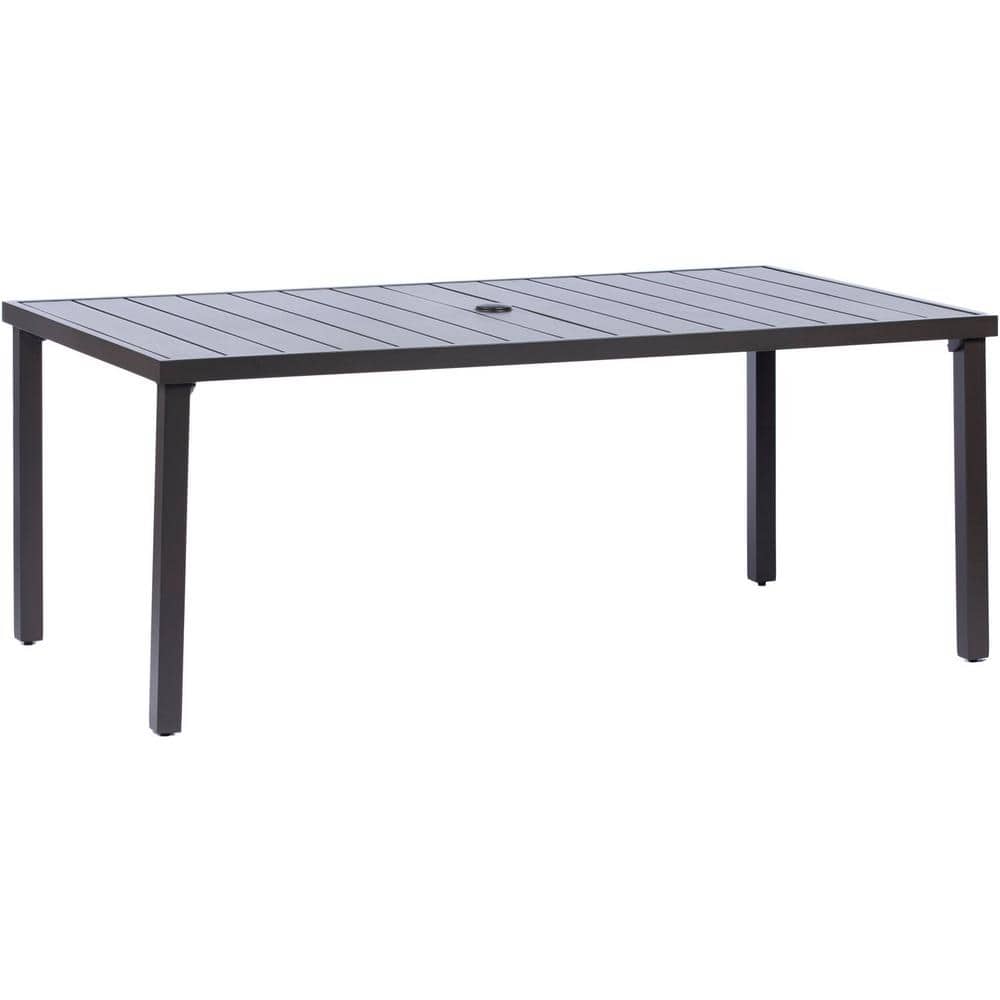 Carter 7-Piece Navy Blue Outdoor Dining Set with Padded Aluminum Chairs