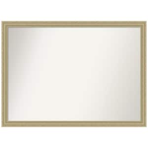 Champagne Teardrop 41 in. W x 30 in. H Non-Beveled Wood Bathroom Wall Mirror in Champagne