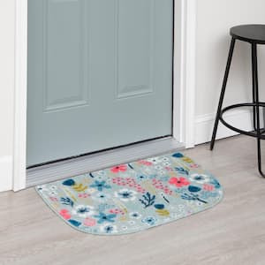Whimsy Floral Multi 1 ft. 8 in. x 2 ft. 6 in. Kitchen Mat