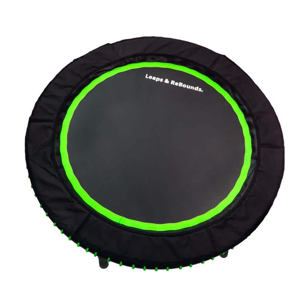 40 in. Mini Fitness Trampoline and Rebounder Gym Equipment, Green
