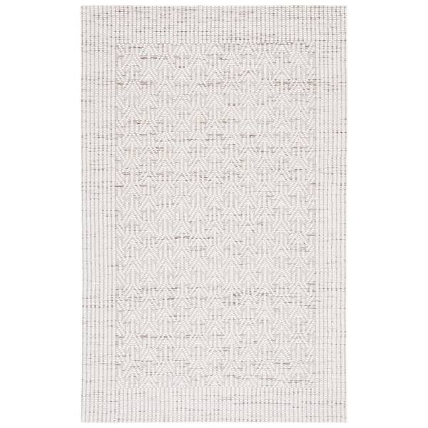 SAFAVIEH Marbella Ivory Beige 5 ft. x 8 ft. Border Striped Area Rug