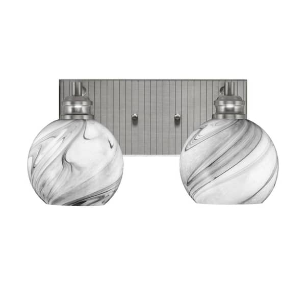 Unbranded Albany 14.75 in. 2-Light Brushed Nickel Vanity Light