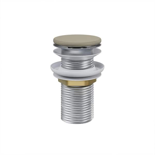 Swiss Madison Lisse Concrete Bathroom Sink Non-Overflow Pop Up Drain in Matte Taupe