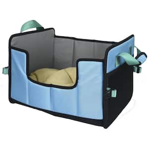 Large Blue Travel-Nest Folding Travel Cat and Dog Bed