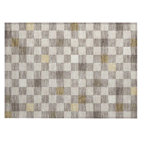 Chantille Machine Washable Indoor/Outdoor Abstract ACN2656 Taupe 2 ft. x 3 ft. Accent Rug