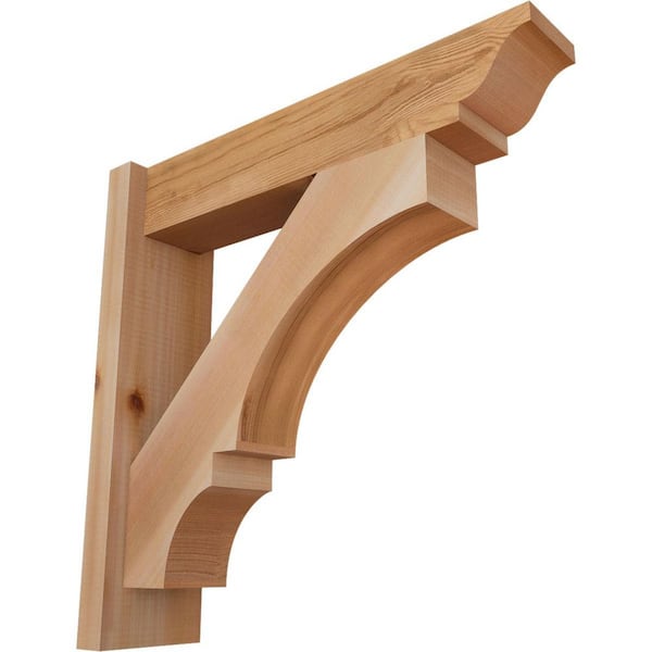 Ekena Millwork 6 in. x 22 in. x 22 in. Western Red Cedar Balboa Traditional Smooth Outlooker