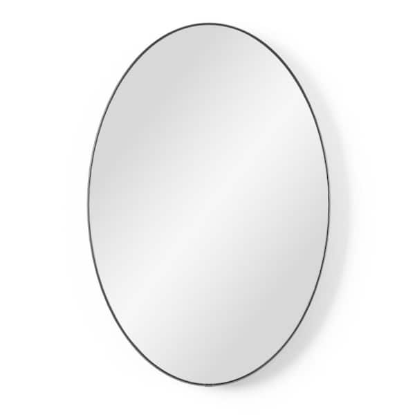 Umbra Hubba 36 in. x 24 in. Modern Oval Framed Decorative Mirror