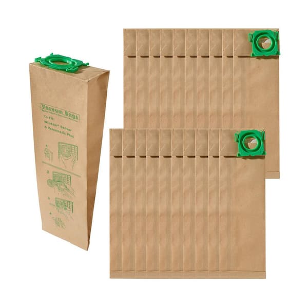 Vacuum Filter Bags for Windsor Sensor S12 S15 XP12 XP15 XP18 SR12 SR15 SR18 Versamatic Plus Sebo C G X Series 20-Pack