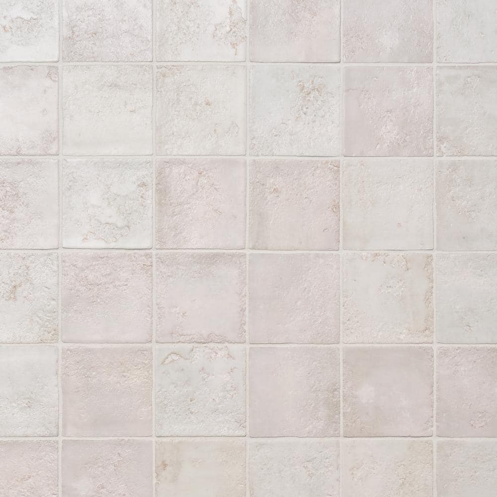 Matte White Textured Ceramic 5x5 Wall Tile