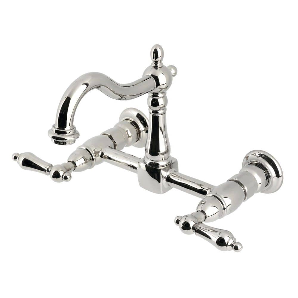 Heritage 2-Handle Wall-Mount Standard Kitchen Faucet in Polished Nickel price history on PriceWatchPro
