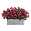 Nearly Natural Indoor 30 in. Bougainvillea Artificial Plant in Stone ...