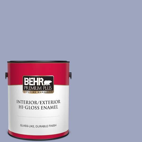 BEHR PREMIUM PLUS 1 gal. #620D-4 Veranda Iris Hi-Gloss Enamel Interior/Exterior Paint