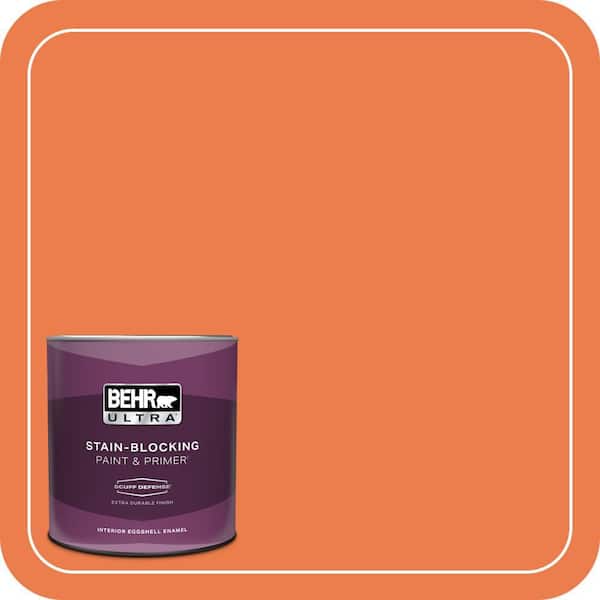 BEHR ULTRA 1 qt. #P200-6 Sizzling Sunset Extra Durable Eggshell Enamel Interior Paint & Primer