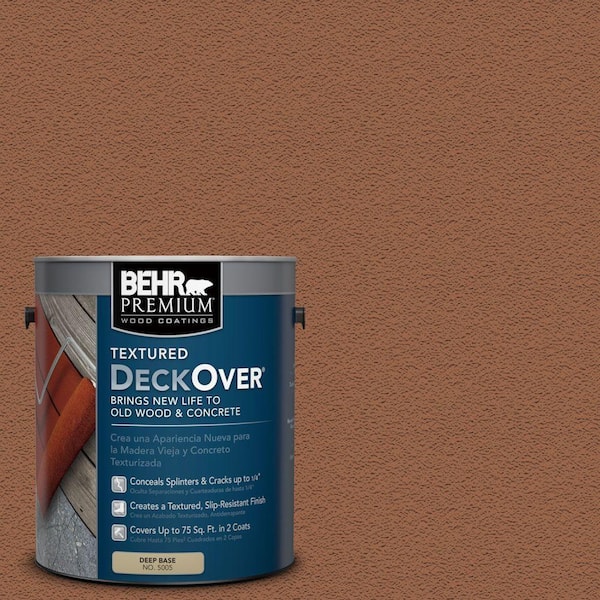 BEHR Premium Textured DeckOver 1 gal. #SC-122 Redwood Textured Solid Color Exterior Wood and Concrete Coating