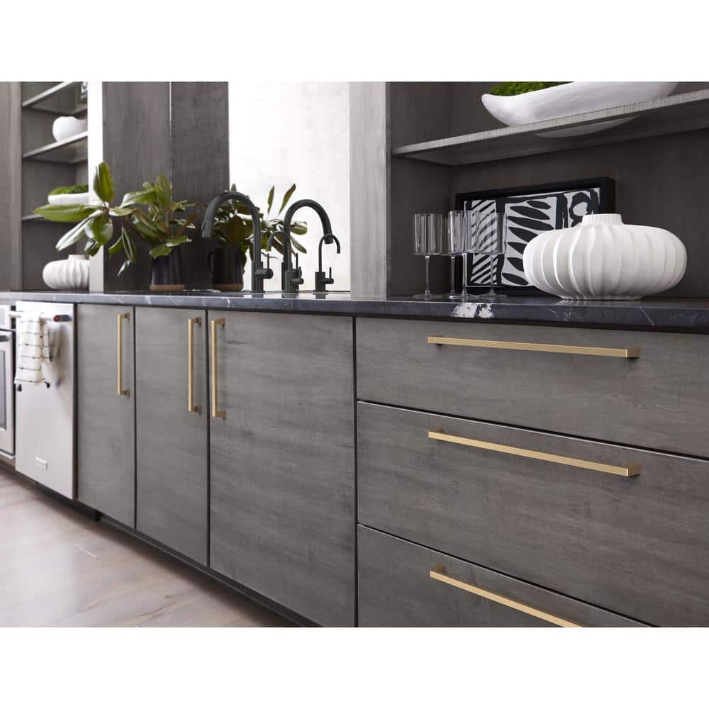 Champagne Bronze 18" Modern Appliance Pull with Mounting Hardware
