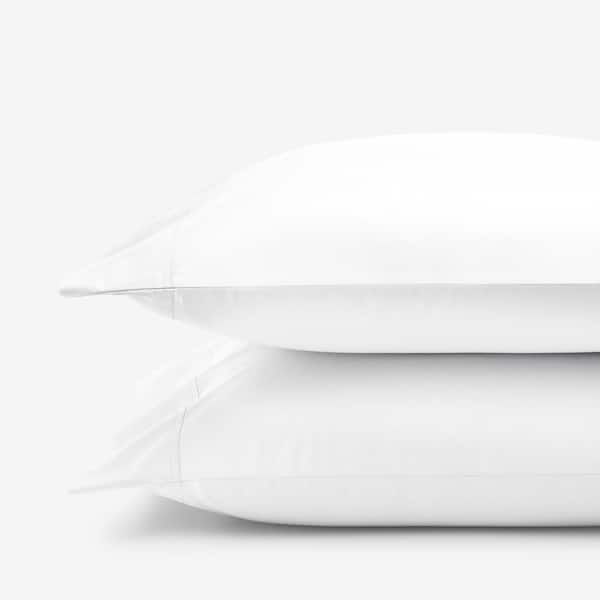 Legends Hotel White Solid 400-Thread Count Supima Cotton Percale King Pillowcase (Set of 2)