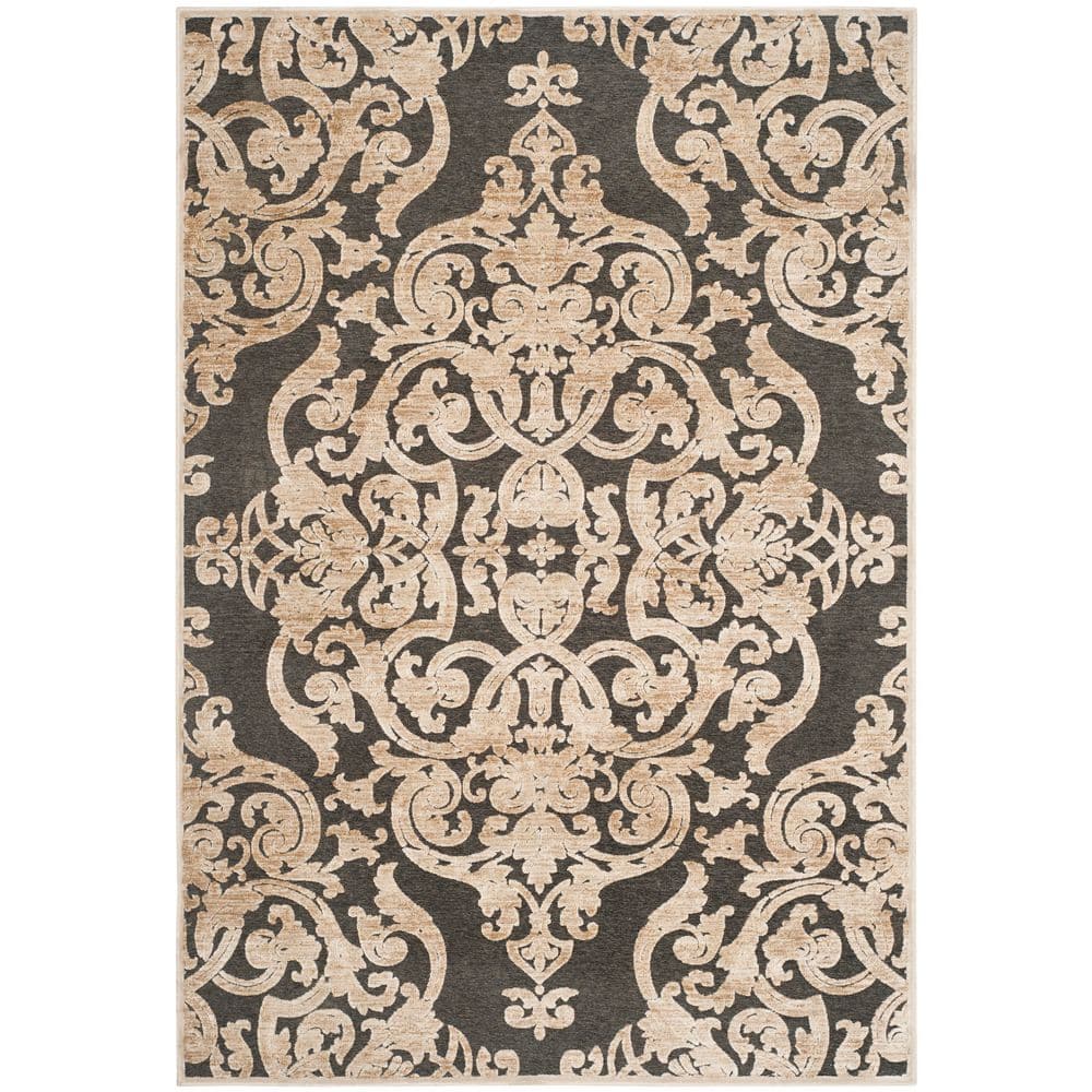 Paradise 5 ft. x 8 ft. Stone/Anthracite Ornate Medallion Floral Area Rug price history on PriceWatchPro