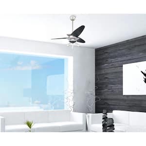 Vector Elite 42 in. LED Brushed Nickel with Graphite Accents Ceiling Fan with Light Kit
