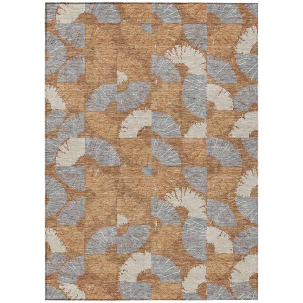 Chantille Machine Washable Indoor/Outdoor Abstract ACN2462 Paprika 5 ft. x 7 ft. 6 in. Area Rug price history on PriceWatchPro