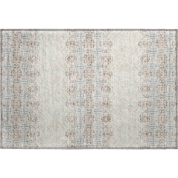 Addison Rugs Mayfield Premium Machine Washable Abstract AMF970 Ivory 2 ft. x 3 ft. Area Rug