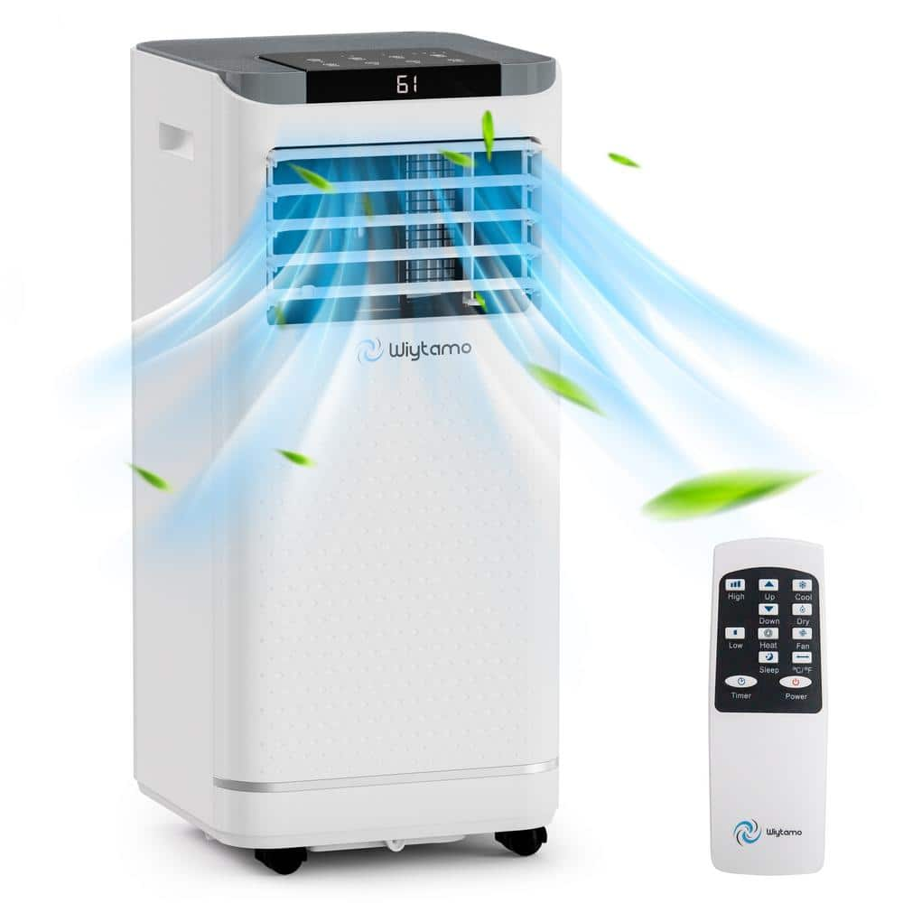 Wiytamo 6,000 BTU (DOE SACC) Portable Air Conditioner Cools 450 sq. ft. in White with Heater and Dehumidifier, Remote