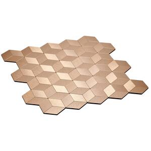 Echo Cube Bronze Aluminum Mosaic 5 in. x 5 in. Metal Peel and Stick Tile (.17 sq. ft./Sample)