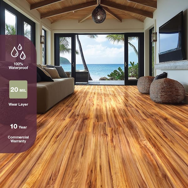 Captiva 20 MIL x 7 in. x 60 in. Waterproof Click Lock Rigid Core Luxury Vinyl Plank Flooring (23.75 sq. ft. /Case)