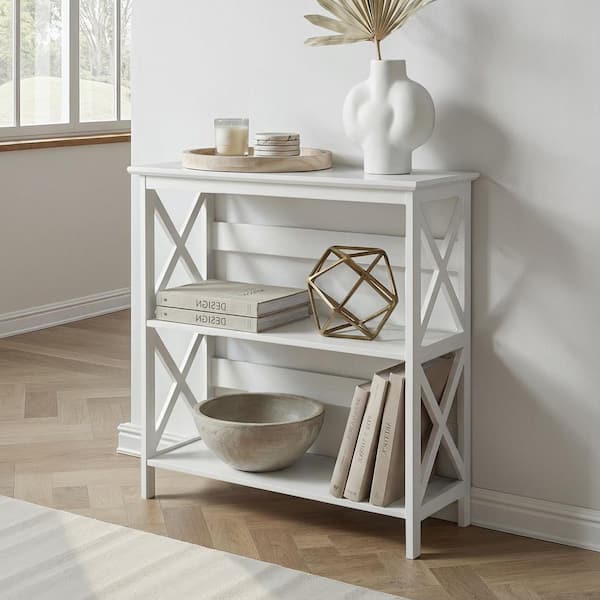 Convenience Concepts Oxford 32.25 in. H White MDF 3-Shelf Bookcase