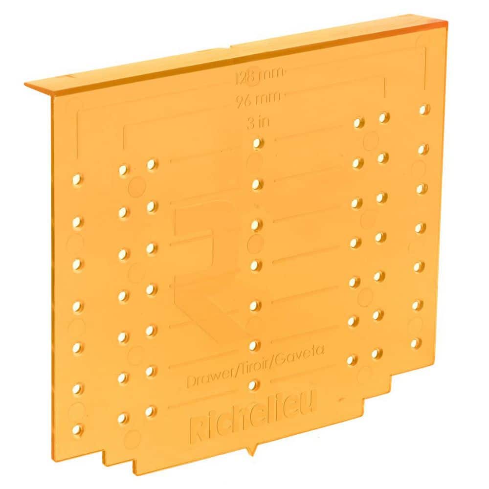 Orange Plastic Knob and Pull Drilling Template Kit