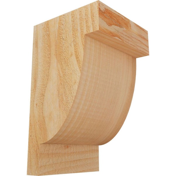 Ekena Millwork 6 in. x 6 in. x 10 in. Douglas Fir Alpine Rough Sawn Corbel