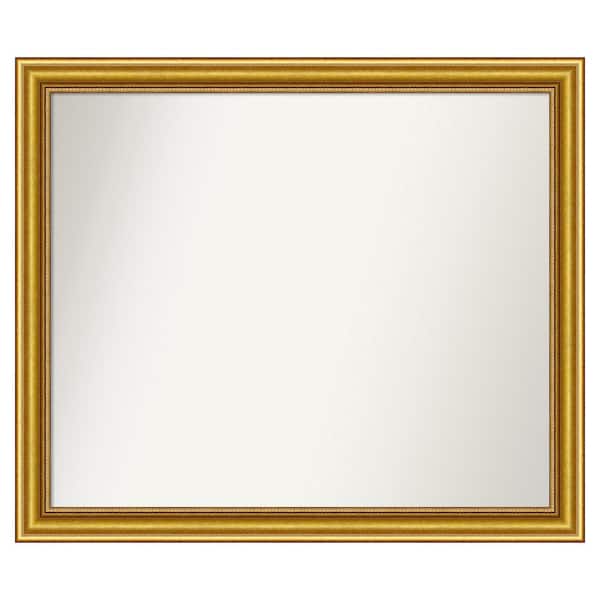 Amanti Art Townhouse Gold 33.75 in. x 28.75 in. Custom Non-Beveled Wood Framed Batthroom Vanity Wall Mirror
